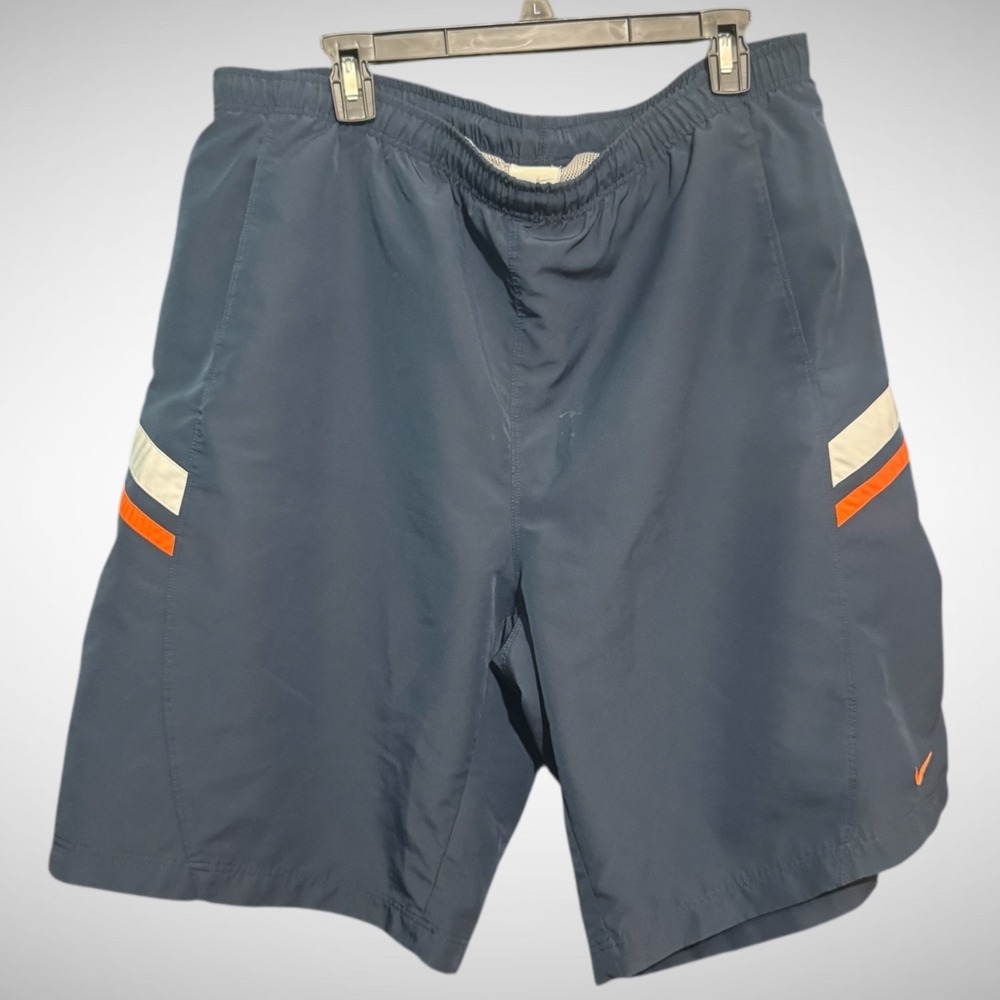 Nike Sweatshorts Mens 2XL Blue Silver Tag Mesh Netting Swimming Running
